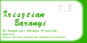 krisztian baranyi business card