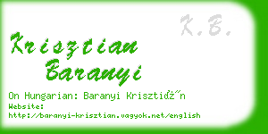 krisztian baranyi business card